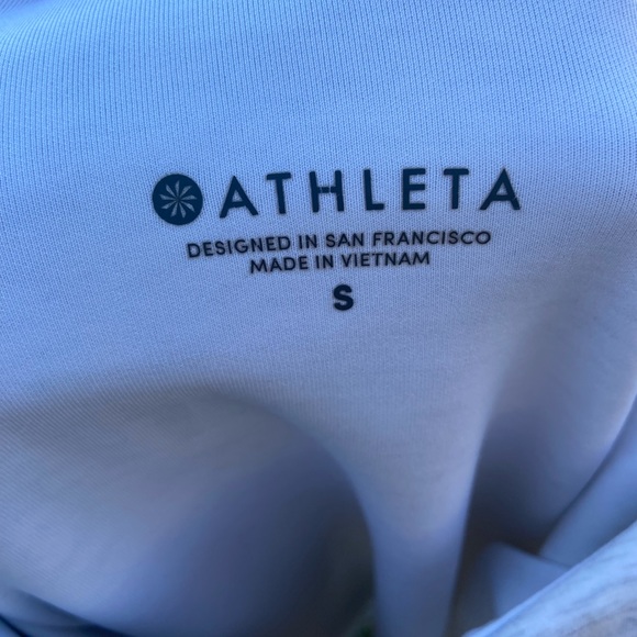 Athleta Hoodie Womens Small Stadium Zip Pockets Thumbholes Hooded heather grey - Picture 4 of 5